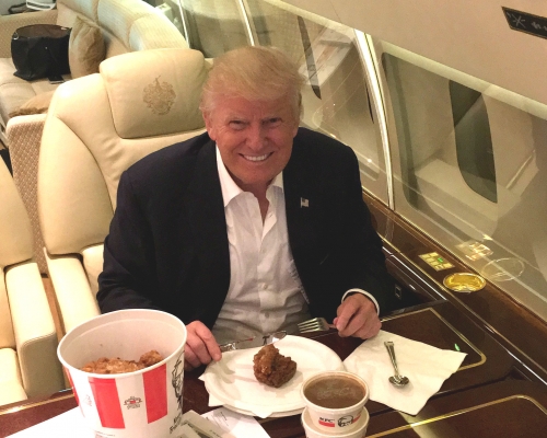 特朗普喜愛食快餐食品。網上圖片