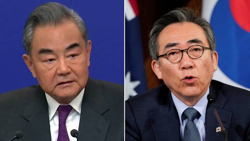 中韓外長通話。