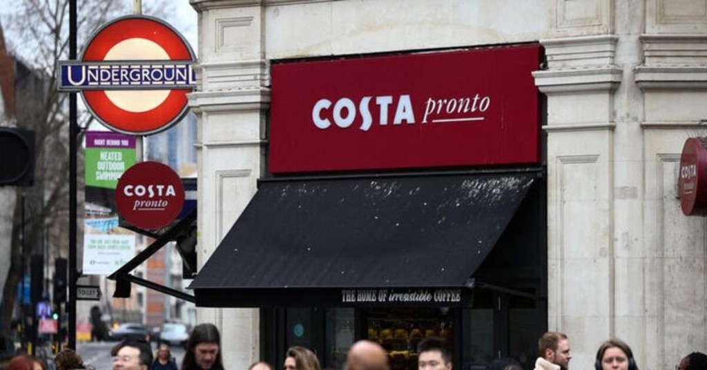 英國老牌咖啡店Costa Coffee。網圖