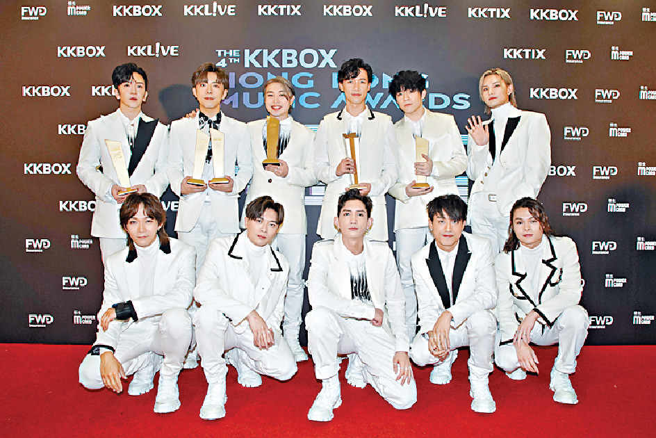 ■MIRROR在前晚KKBOX香港風雲榜中收獲多個獎項。