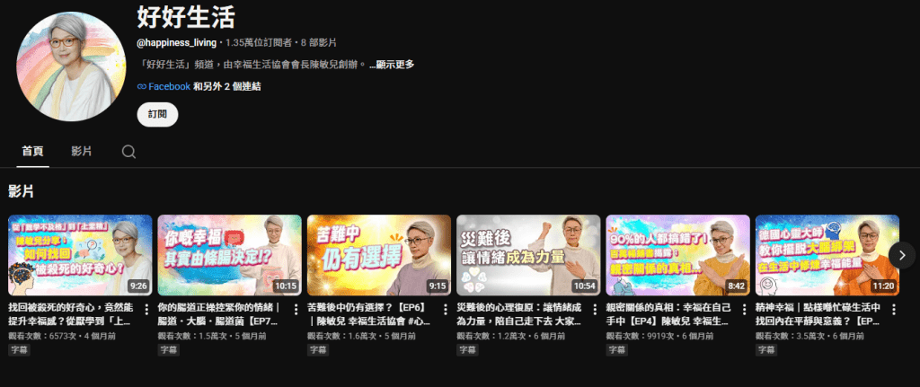 今年1月，陳敏兒曾在YouTube頻道「好好生活」上載影片，但此後未見頻道再更新。