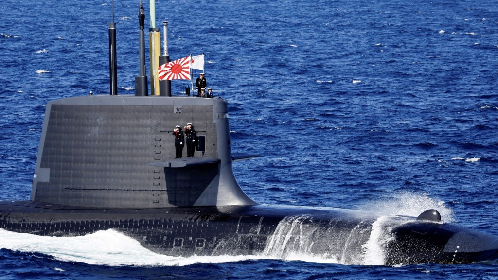 日本海上自卫队 (JMSDF) 涡潮级潜舰。 路透社