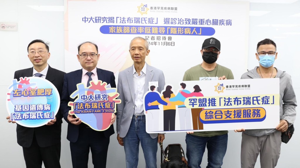 部分左心室肥厚與法布瑞氏症相關 中大研究揭篩查率偏低易誤病情 恐致心臟衰竭/中風/末期腎病