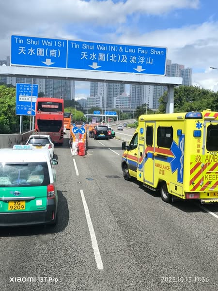 救護車到場。網上圖片