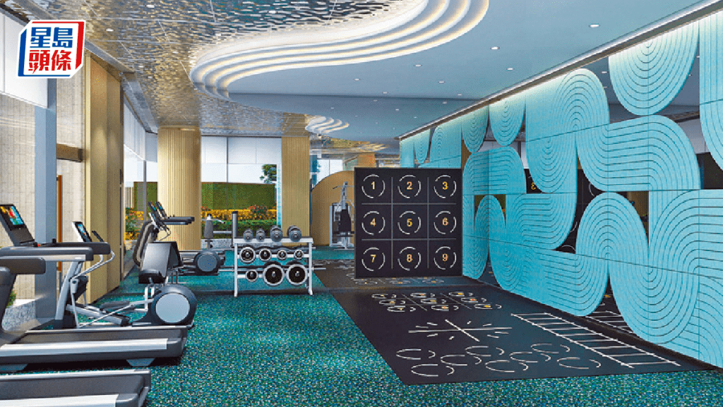 会所内设「We Fit」系列的健身室，附连多项先进健身器材，可进行反应力、重力等多项训练。