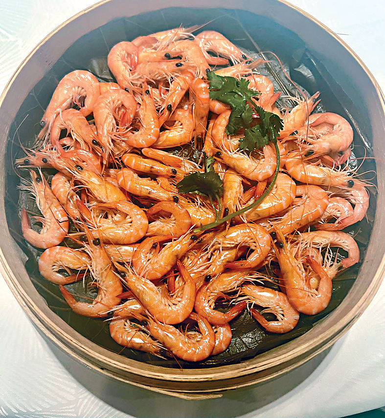 白灼基圍蝦鮮甜美味