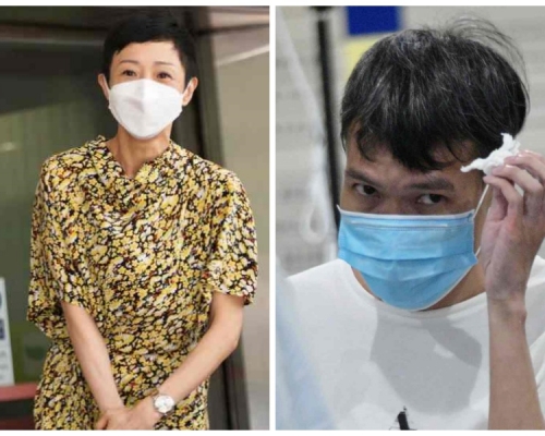 陳淑莊(左)及被告樊家豪(右)。