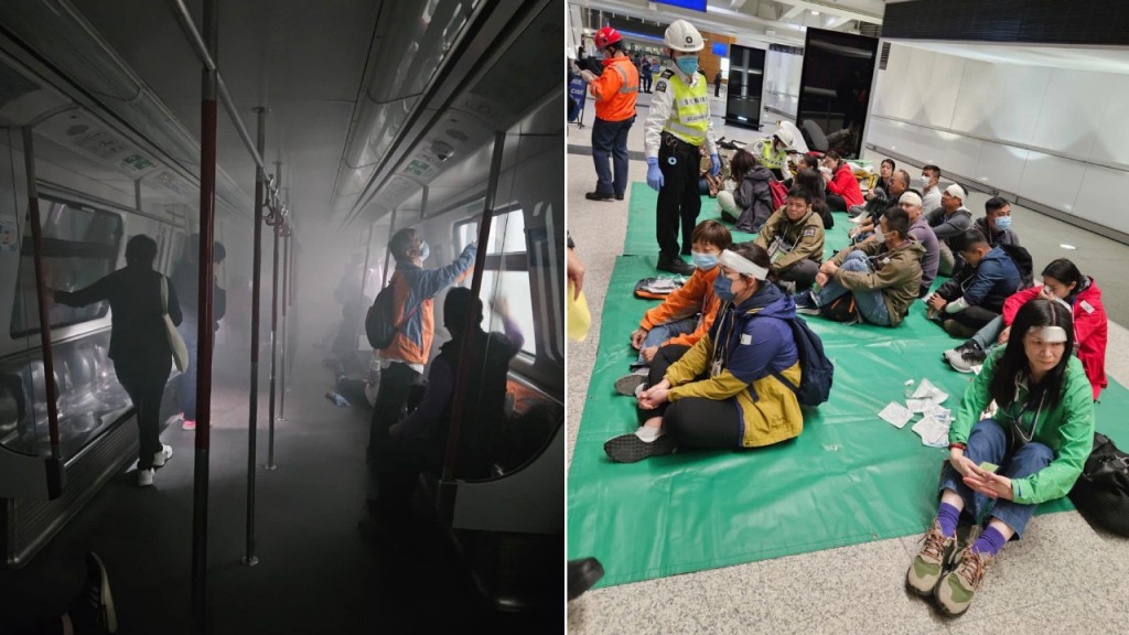 警方等多部門夥港鐵機管局演習 模擬機場快綫列車嚴重事故