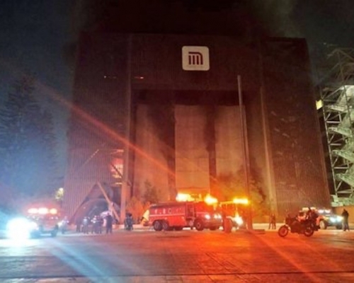 墨西哥城地鐵系統的控制中心上周六發生大火。網圖