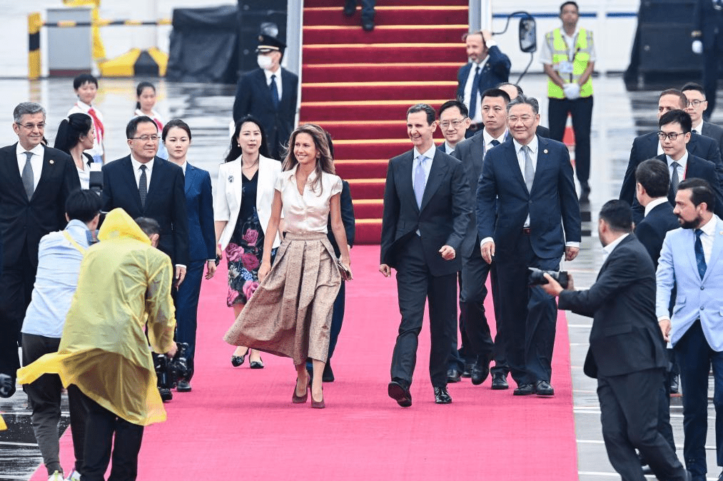 9月21日下午，來華出席杭州亞運會開幕式的敘利亞總統巴沙爾抵達浙江省杭州市。新華社