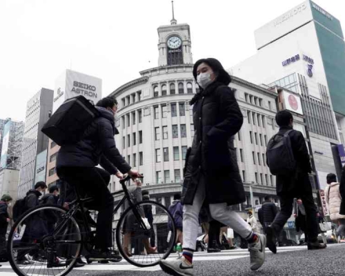 東京都新冠肺炎疫情持續嚴峻。AP