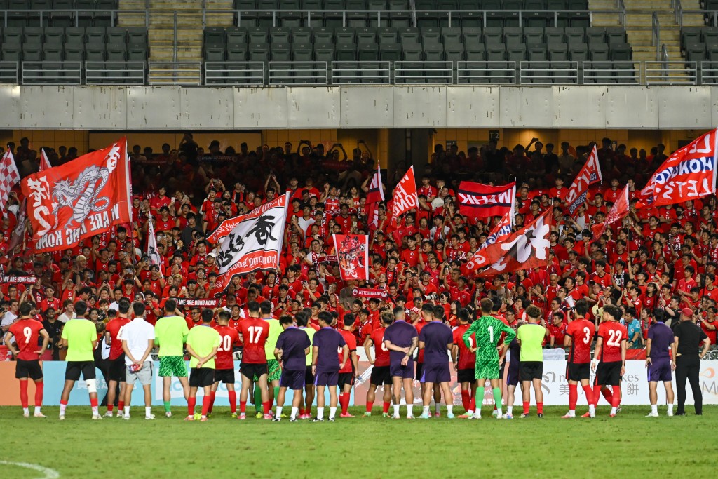 港队周五在香港大球场以2:0击败蒙古。摄影：魏国谦