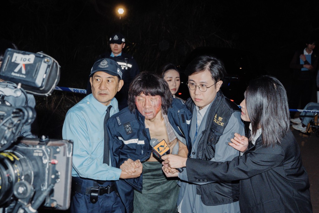 陳湛文瘀腫妝容嚇親對手。