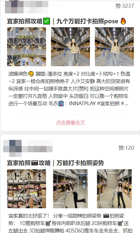在小紅書有大量網民分享「倉庫」取景照片。 小紅書