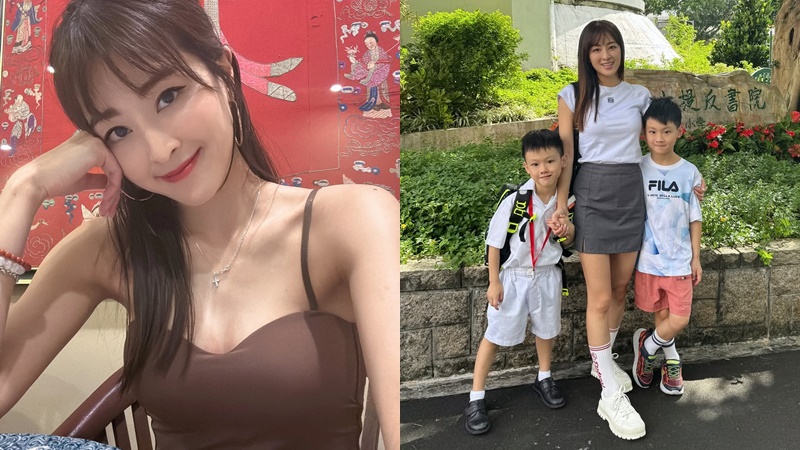 「三料港姐冠軍」張名雅嫁律師誕兩子  大仔雙手不斷遊走媽媽胸部位置  背後原因冧爆媽咪