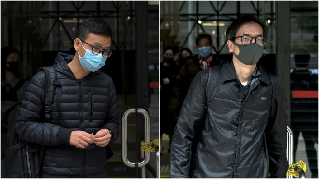 左起:被告林紹桐、被告鍾沛權。梁譽東攝