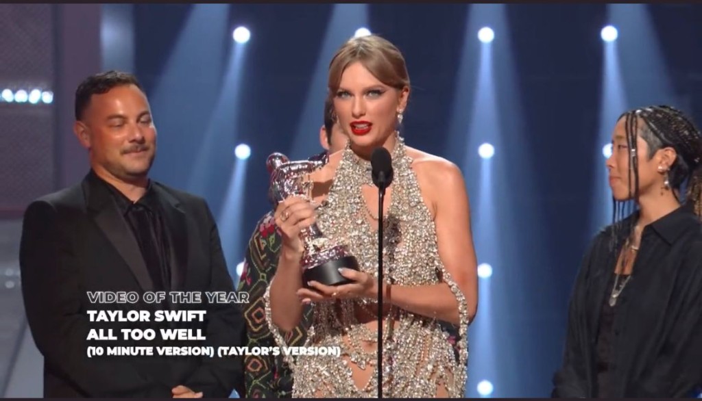 Taylor Swift奪年度MV等3獎，成為頒獎禮的贏家之一。