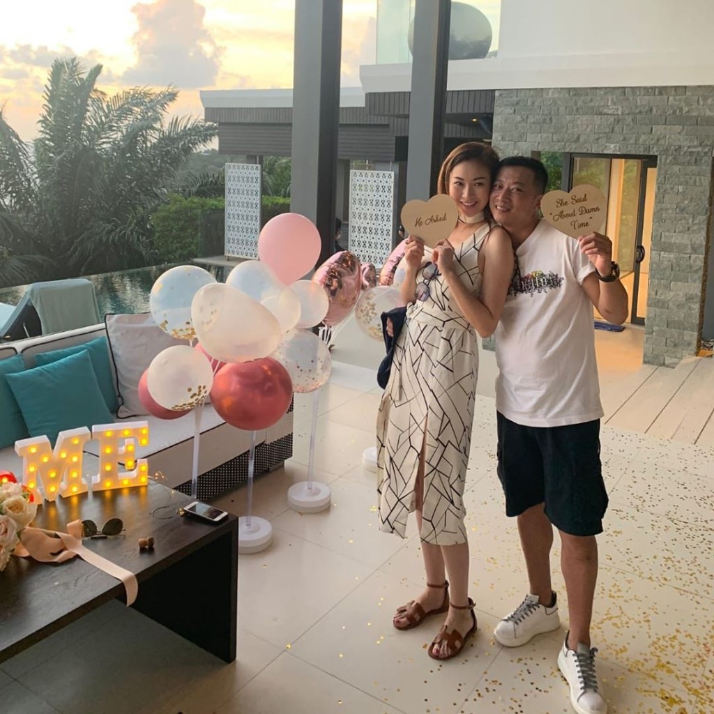 莊思敏於社交網晒求婚照,並感激各位祝福。