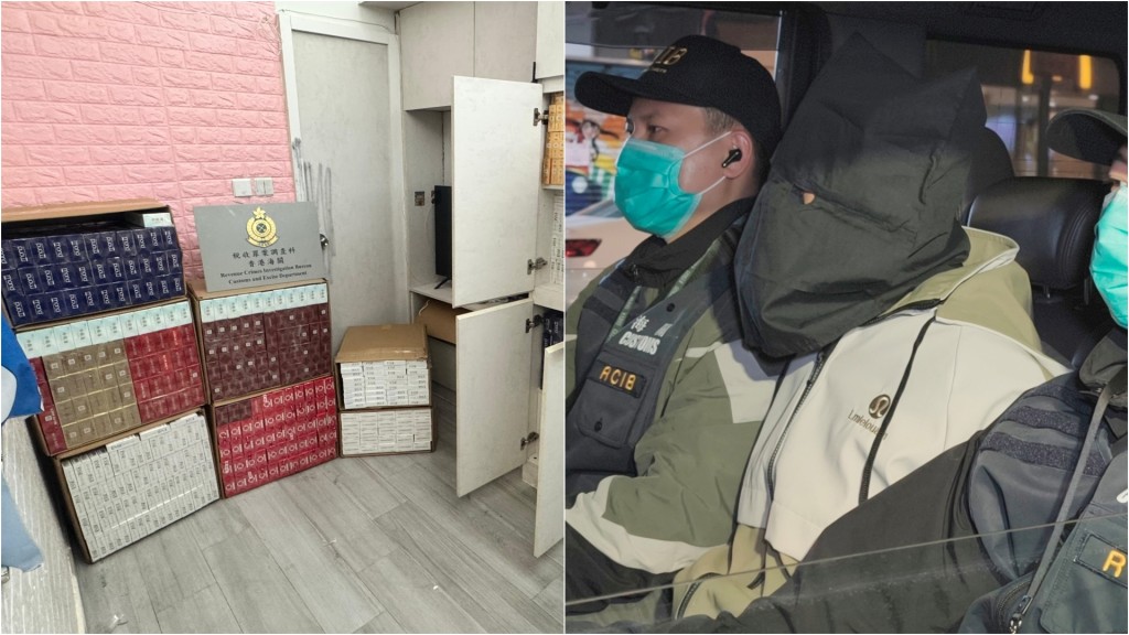 海關破深水埗唐樓私煙倉 檢58萬元貨拘內地男