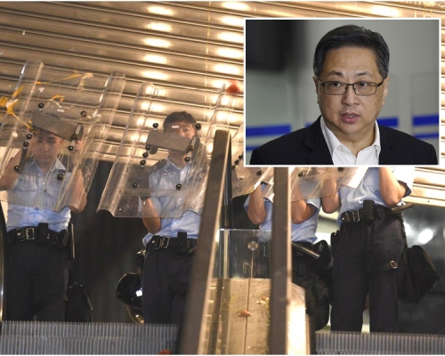 盧偉聰指明白警員長時間執勤和面對挑釁及嚴重暴力威脅。