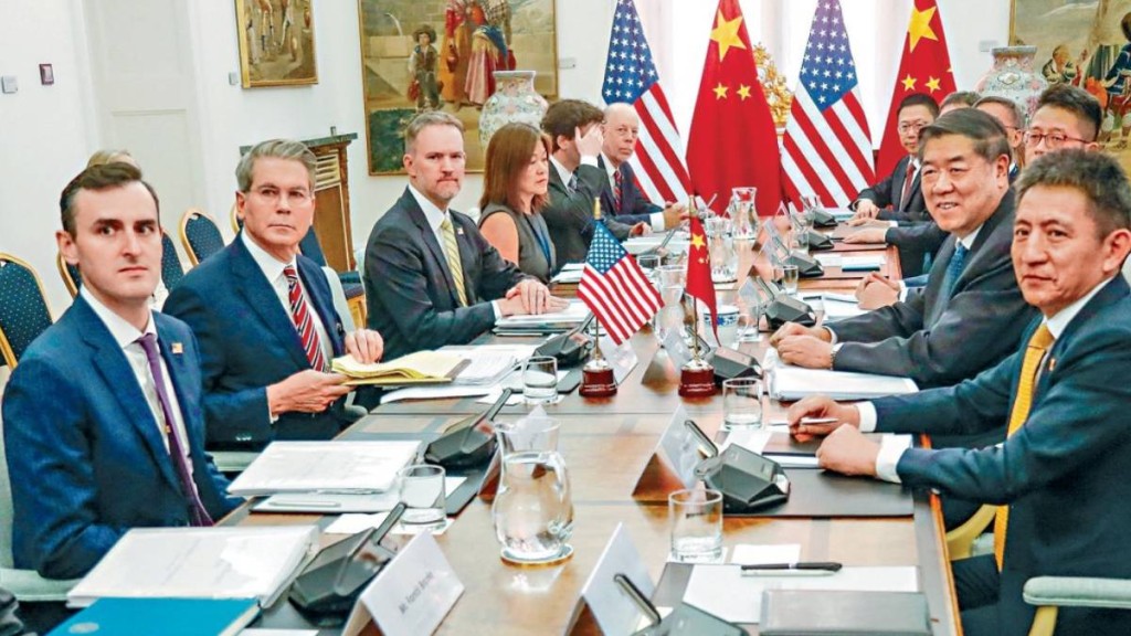 上輪中美經貿會談在馬德里舉行。 上輪中美經貿會談在馬德里舉行。