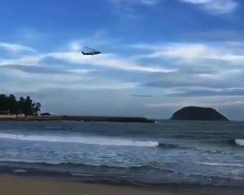 一度出動直升機搜救。網圖