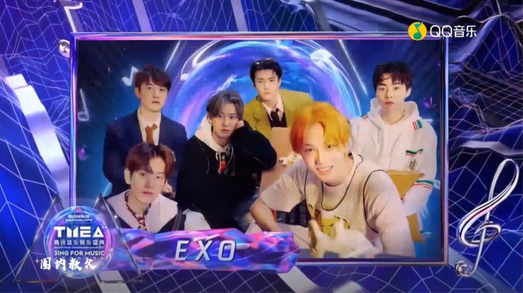 EXO只有MV部分片段播出。