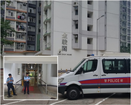 警員到場調查。楊偉亨攝