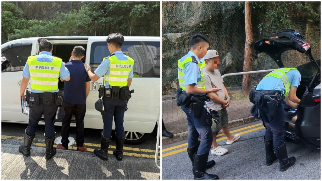 两被捕男子带署调查。