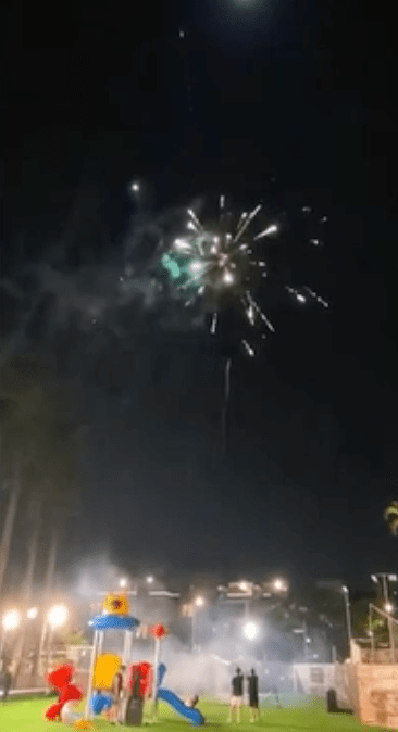 昨晚約11時網上流傳一段長約6秒的影片,公路旁的夜空突然有十多響煙花接連綻放,紅、黃光點在漆黑夜空散開,格外耀眼。FB@「大埔 TAI PO」 昨晚約11時網上流傳一段長約6秒的影片,公路旁的夜空突然有十多響煙花接連綻放,紅、黃光點在漆黑夜空散開,格外耀眼。FB@「大埔 TAI PO」