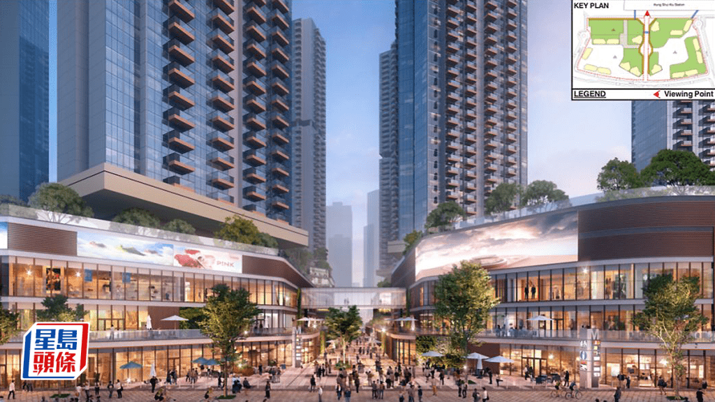 港鐵洪水橋站旁地申寬地積比 建8202伙