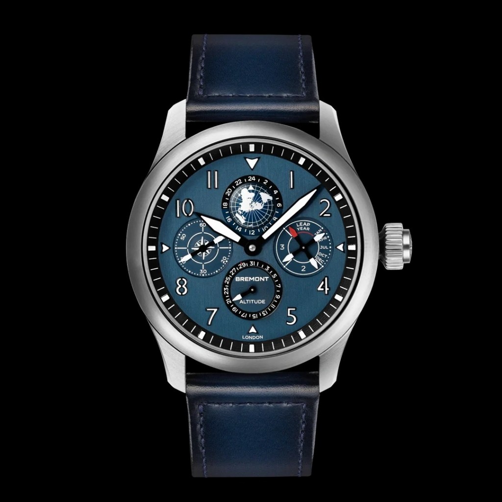 Bremont Altitude Perpetual Calendar GMT Mono-pusher, 錶殼:42mm鈦金屬 / 機芯:BHC9192-MH手上鏈 / 限量:50枚 / 售價:33,500英鎊。 Bremont Altitude Perpetual Calendar GMT Mono-pusher, 錶殼:42mm鈦金屬 / 機芯:BHC9192-MH手上鏈 / 限量:50枚 / 售價:33,500英鎊。