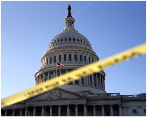 联邦政府面临停止运作。AP 