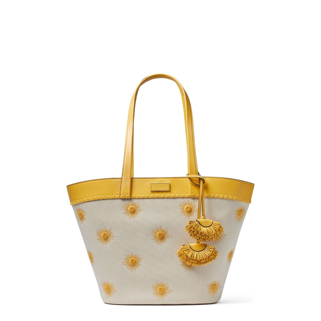Women The Pier Embroidered Canvas Medium Tote - Yellow：$960（原價$3,000）