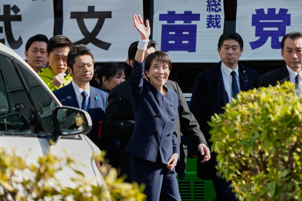 日本眾議院選舉將於2月8日舉行,高市早苗領導的自民黨選情持續走強。美聯社 日本眾議院選舉將於2月8日舉行,高市早苗領導的自民黨選情持續走強。美聯社