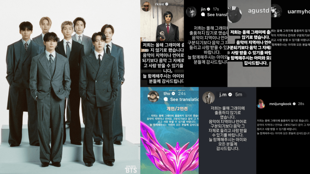 BTS抵制格林美奖今年唔报名  不满新设亚洲奖  官方疑报复下架历年表演片惹ARMY怒轰
