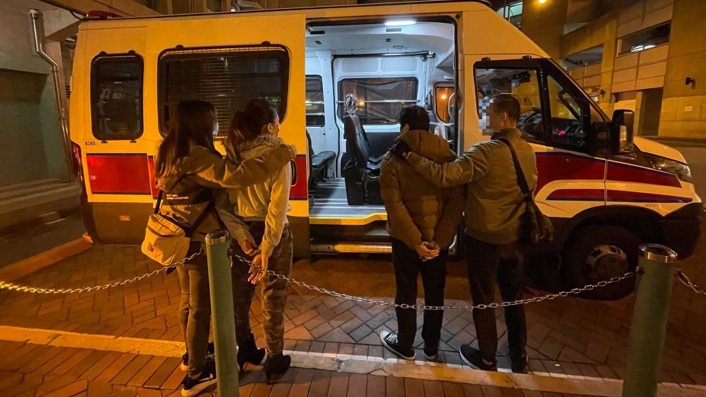 拘捕涉毒男女。警方圖片