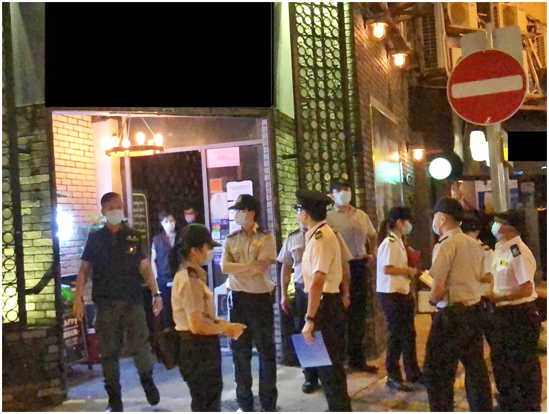 警方在尖沙嘴區採取行動。