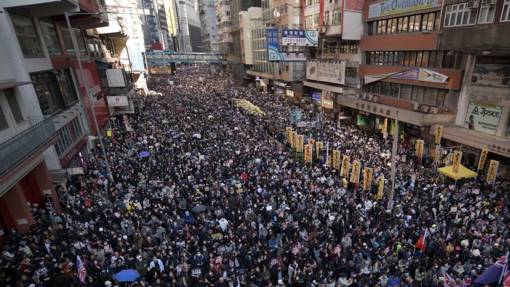 2019年12月8日民陣發起的大遊行，是吳智鴻等人計劃用槍及炸藥殺害警員的行動日。資料圖片