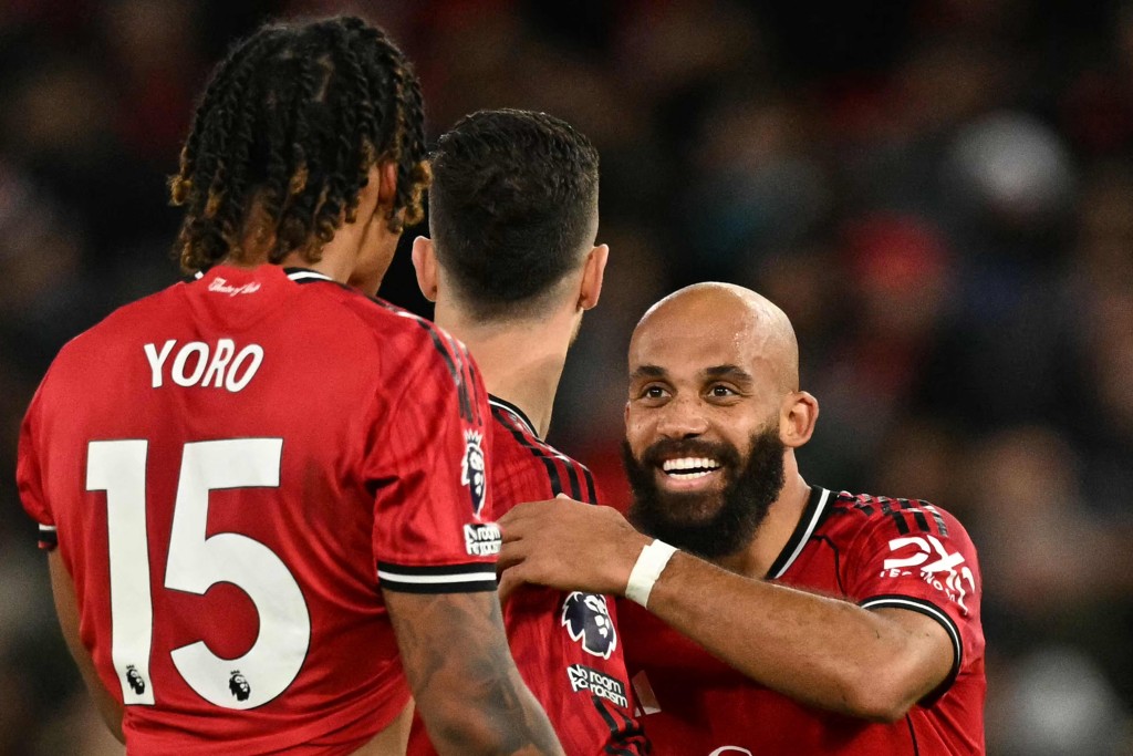 曼聯剛輪擊敗白禮頓。法新社 曼聯剛輪擊敗白禮頓。法新社