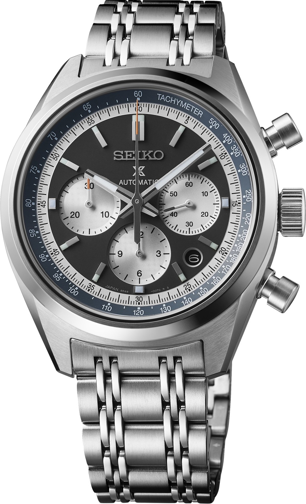 100周年限量版SRQ049，是向1972年擁有黑白熊貓面的經典6138計時錶致敬。