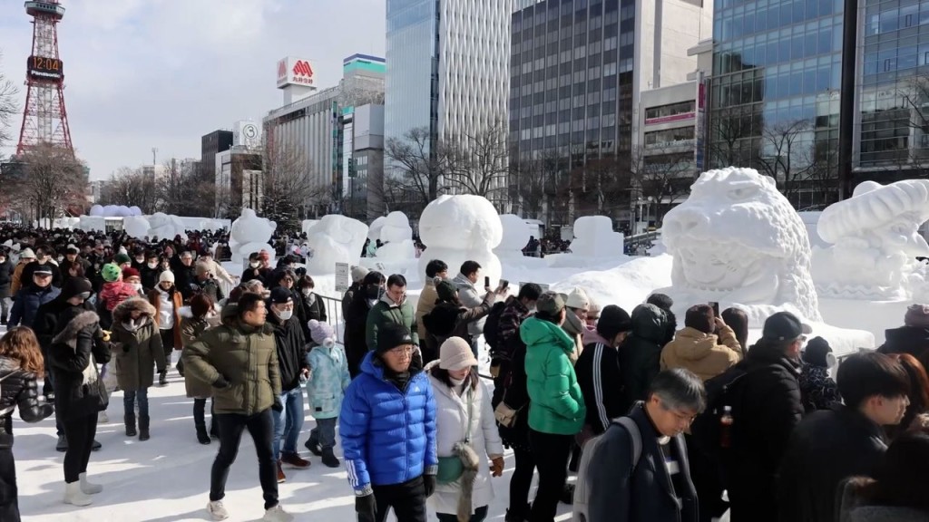 札幌雪祭上幾乎看不到中國遊客。