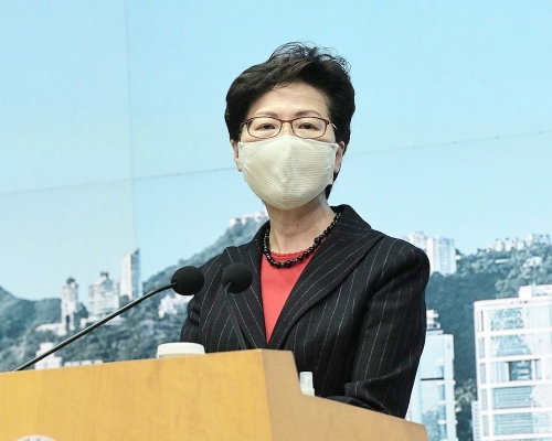 林鄭月娥整體表現的平均評分為25.1分。資料圖片
