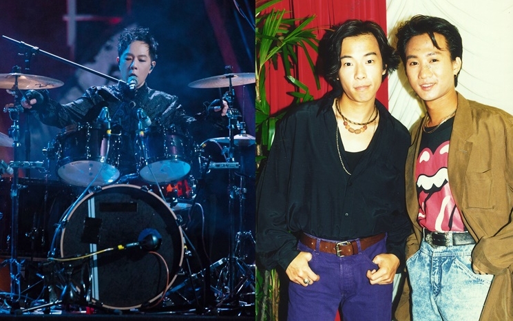 Paul除了首次在台上打鼓外,還想起演唱會主題「三萬天」,大約人的一生,就感慨想起黃家駒。