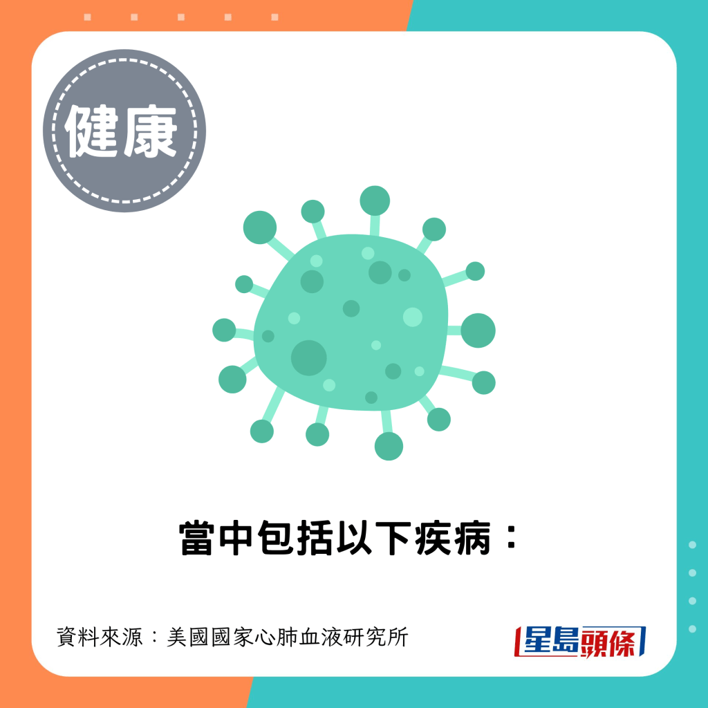 當中包括以下疾病