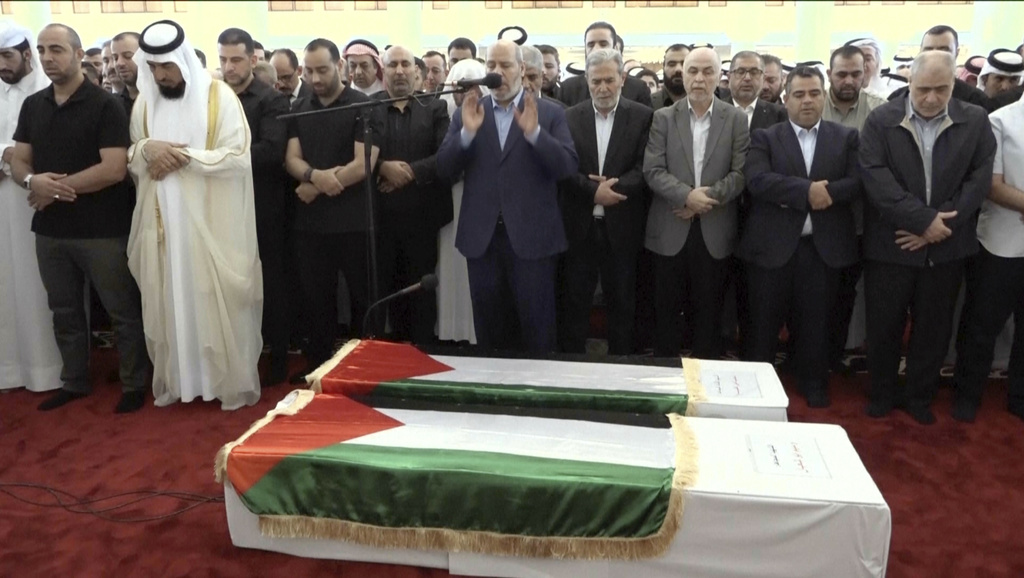 哈馬斯領袖哈尼亞卡塔爾安葬。路透社