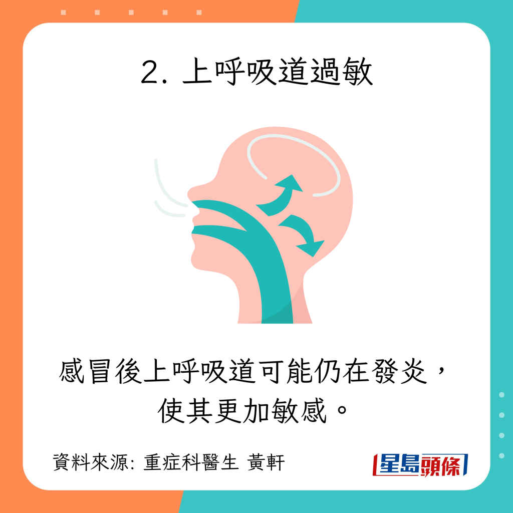 感冒后持续咳嗽的原因：上呼吸道过敏