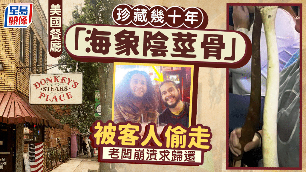 食客順手牽GG！ 美餐廳痛失珍藏幾十年「海象陰莖骨」 老闆崩潰求歸還