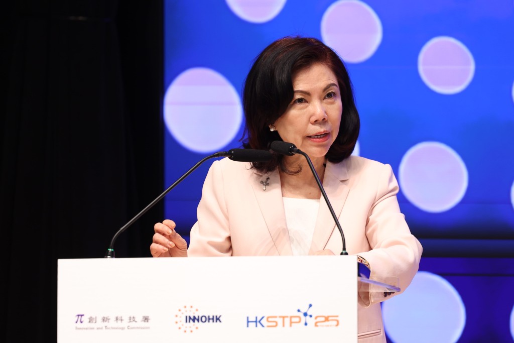 香港科技園公司主席鍾郝儀。 香港科技園公司主席鍾郝儀。