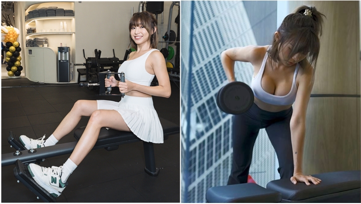 32C大馬女神Miko做gym被仔狂𥄫,望有靚仔教練協助操馬甲線 。
